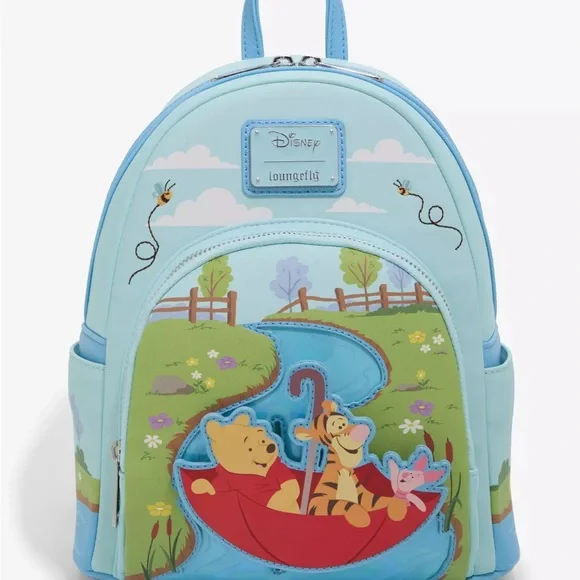 Loungefly Disney Winnie the Pooh Umbrella Scene Mini Backpack - Picture 2 of 6